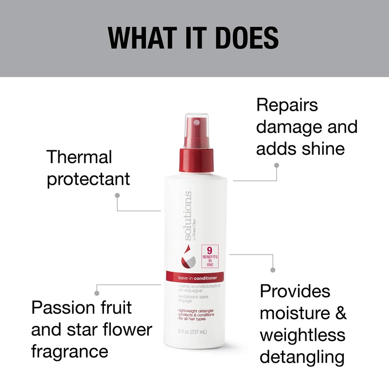 GREAT CLIPS Solutions Nourishing Leave-In Conditioner | 8oz Spray |