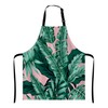 Wasach Banana Leaf Apron, Tropical green leaves Apron,Adjustable Neck Bib