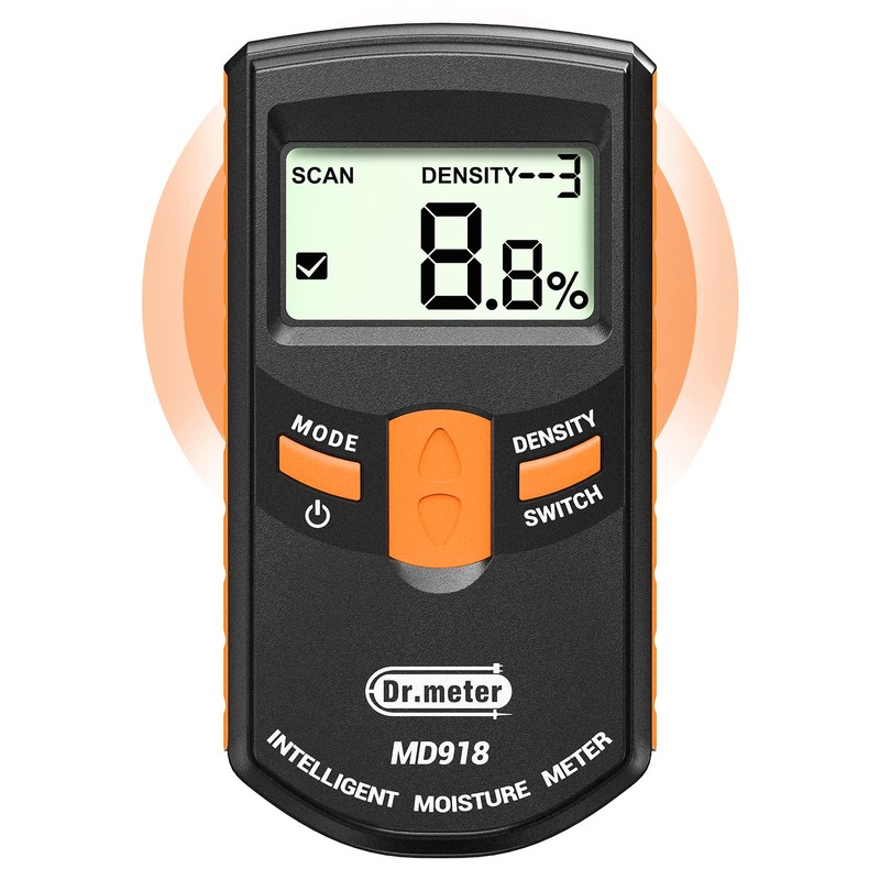Dr.meter Pinless Wood Moisture Meter, Upgraded Version Inductive Pinless Tools