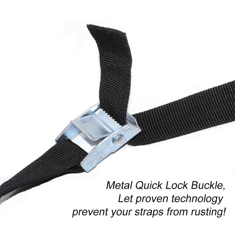4 Pcs 2m x 25mm Ratchet Tie Down Straps Adjustable