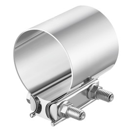 EVIL ENERGY 3.0 Inch Exhaust Clamp, Butt Joint Band Clamp Sleeve Coupler Stainless Steel for Pipes, Mufflers, Catalytic Converters 2Pcs