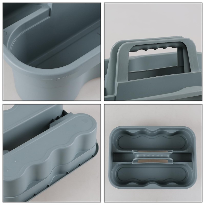 Hespama 6-Pack Cleaning Storage Caddy with Handle, Plastic Easy Carry