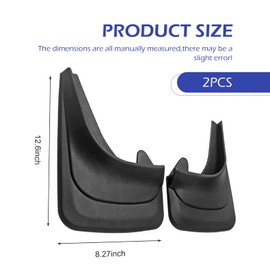 2PCS Car Mud Flaps, Anti-Scratch & Anti-Collision Vehicle Mud Flaps, Front Rear Tire Splash Guards, Universal for Most Cars, Trucks, SUVs (Black)