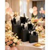 qiqee Black Gift Bags with Tissue Paper Mulit Assorted Sizes