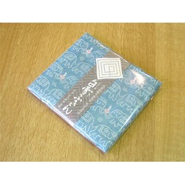 Shirayuki Fukin Yuzen Dish Towel, Made in Japan, Buddha, Nile Blue, Chlorine Bleach Safe