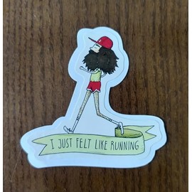 (Pack of 3) Gump Forrest I Just Felt Like Running Sticker 3 inch