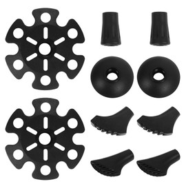 Trekking Pole Rubber Tips Replacement Protectors,Hiking Pole Tips Accessories for Most Standard Pole Canes,Walking Stick Tips Rubber,All Season Universal-10 Packs