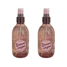 Victoria's Secret SET OF 2 NEW VICTORIA'S SECRET PINK BROWN SUGAR HAIR & BODY MIST SPRAY, 8 oz
