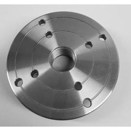 Steel Face Plate 1"-8 Threaded for Wood Lathe Turning (4")