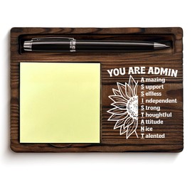 Administrative Assistant Gifts for Women, Inspirational Gift for Secretary Admin Assistant Sticky Note Holder Positive Office Decor, Administrative Professional Day Gifts