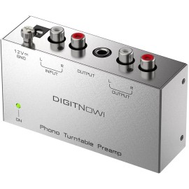 Digitnow Phono Turntable Preamp- Mini Electronic Audio Stereo Phonograph Preamplifier RCA