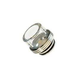 Armerah Lantern 810 Drip Tip eCig Mouthpiece Short/Wide Glass/Steel Single