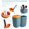GQZ Travel Toothbrush Container Case, Portable Toothbrush Holder, High-Capacity Multifunction