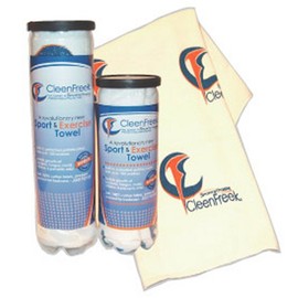 CleenFreek SportsHygiene Large Sport and Exercise Towel (White, 15-Inches x 26-Inches)