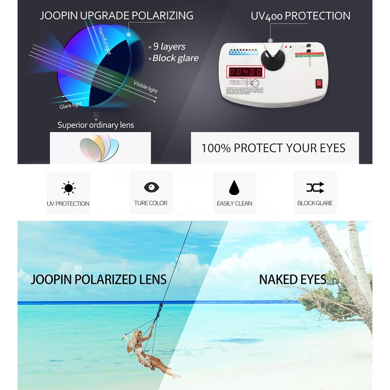 Joopin Polarised Sunglasses Womens Trendy Oversized Driving Ladies Sunglasses with