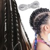 Hair Strings for Braids Elastic Cords Dreadlocks Silver Stretchable Hair