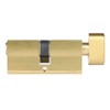 Jeriup Brass Euro Cylinder, 60mm (30/30), Single Open, Anti-Theft, 5