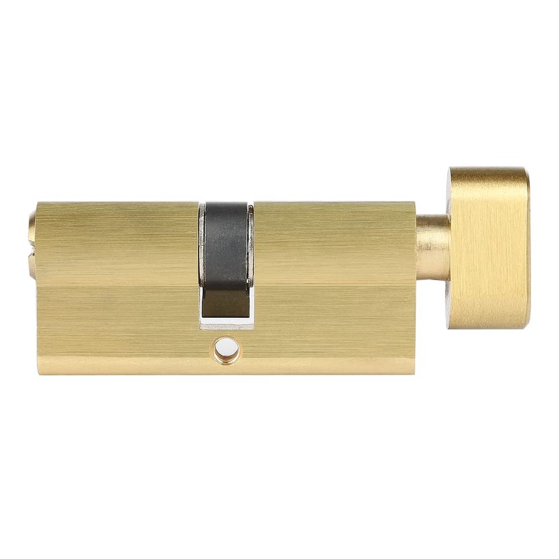 Jeriup Brass Euro Cylinder, 60mm (30/30), Single Open, Anti-Theft, 5