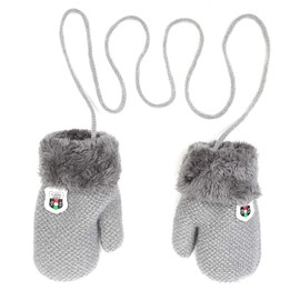 Cute unisex mittens baby girls boys toddlers 1-5 years children's gloves warm soft winter finger gloves with plush fleece lining thicken baby gloves outdoor hiking