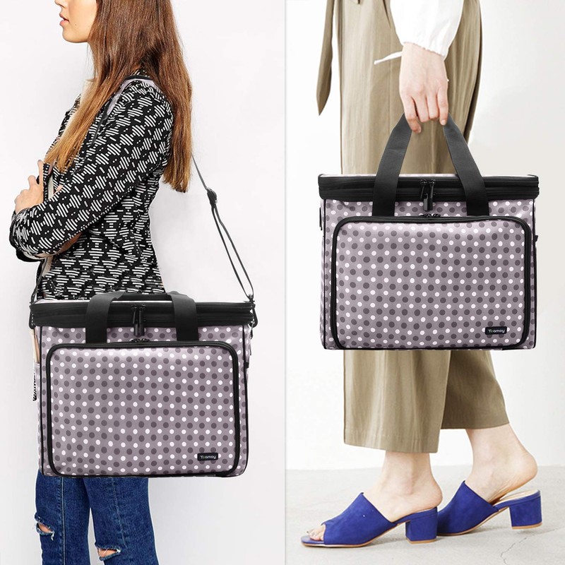 Teamoy Knitting Bag, Yarn Tote Organizer with Cover and Inner