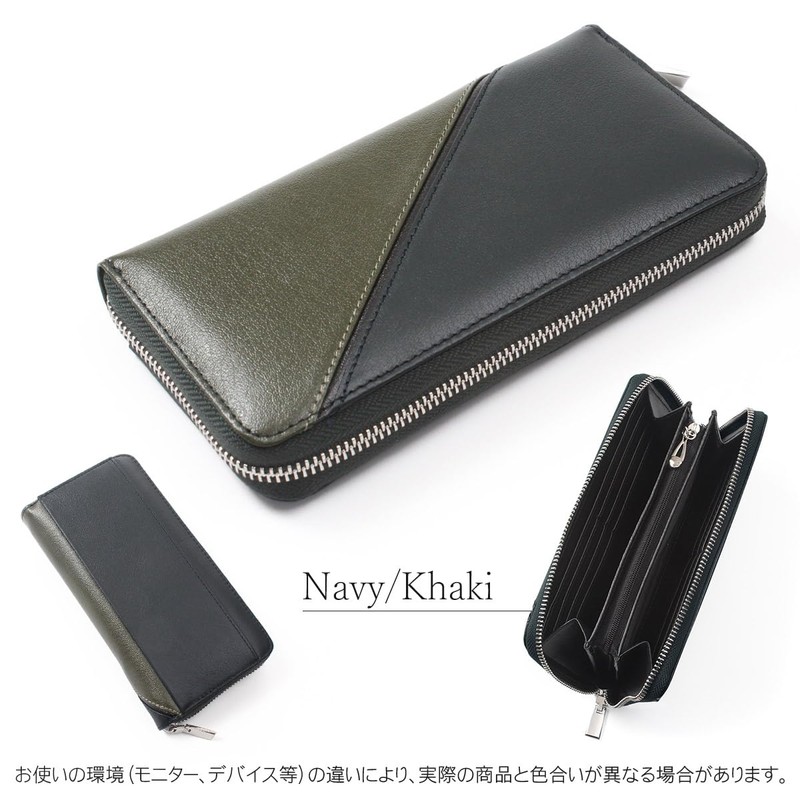 GROOVE GEAR ggs-1043 Genuine Leather Switching Wallet, Men's, Bi-Color, Long