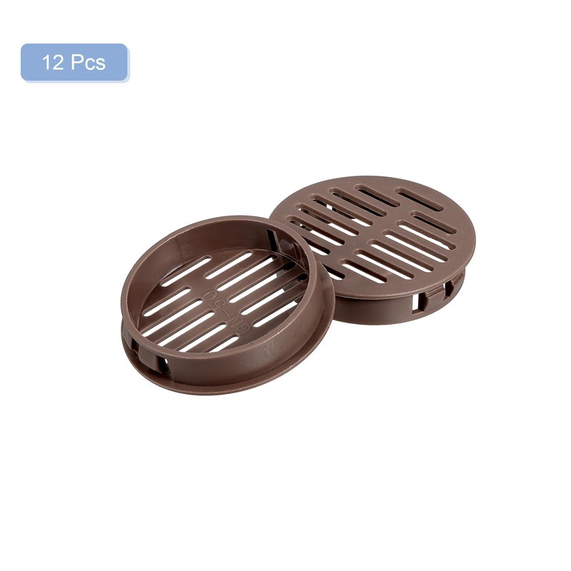 sourcing map 12Pcs 50mm/1.97" Circular Soffit Air Vents, Plastic Soffit