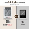 BaldrTherm Humidity Meter Hygrometer, Solar-Powered Room Thermometer Indoor Digital Temperature