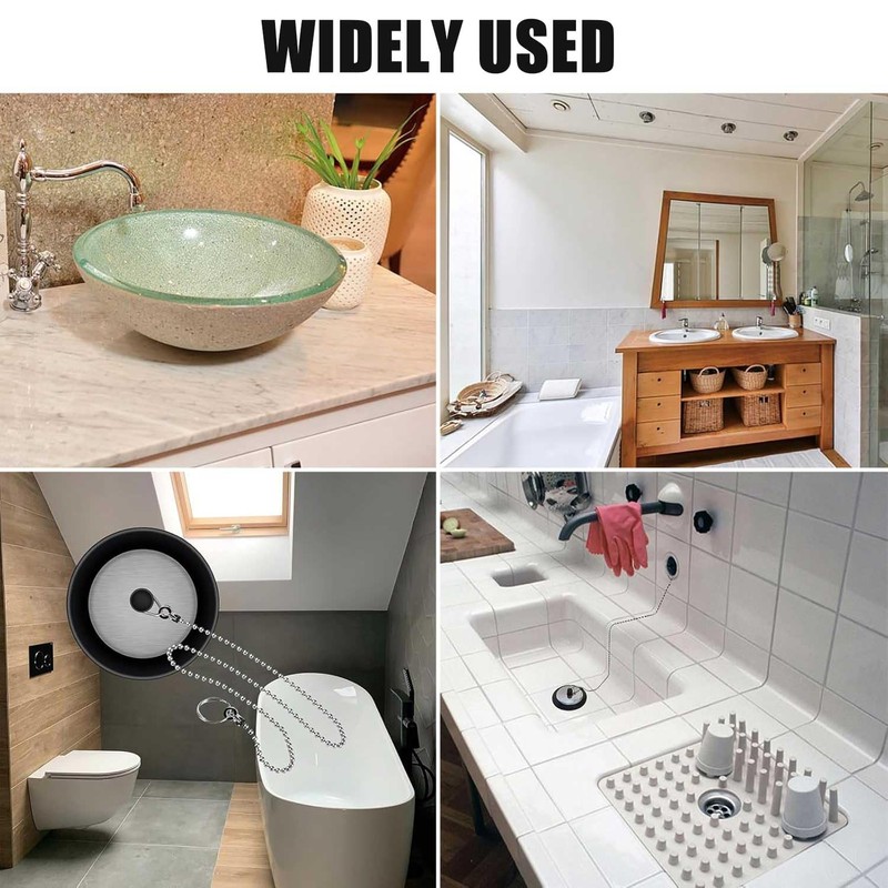 Universal Bath Plug Drain Stopper for Kitchen Sink Plug with