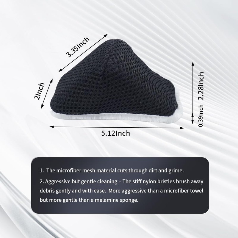 ANTSHINY Car Interior Cleaning Scrub Sponge Scrub Ninja Wedge Scrubber