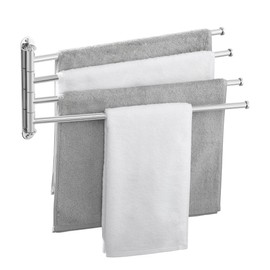 KES Swivel Towel Rack, Swing Arm Towel Bar 4-Arm Extra Long 19.5" Swing Out Towel Rack for Bathroom Wall, Hand Towel Rack Wall Mounted 18/8 Stainless Steel Polished Finish, A2103S4L50