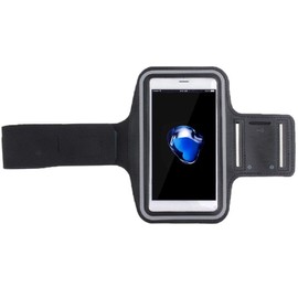 DFV mobile - Neoprene Arm Cover Armband Sport Running Bike Walking Cycling Gym for BQ Mobile BQ-5731L Magic S (2019) - Black