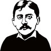 Marcel Proust Portrait Bookend: Black, Solid Steel, Scandinavian Design, Swedish