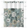 NAEMBCU No Hook Boho Shower Curtain with Snap in Liner
