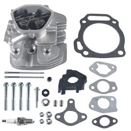 Assembled Cylinder Head Kit fit for Honda GX340 GX390 11HP 13HP Engine, Includes Rockers Valves Springs Gaskets Bolts & Spark Plug