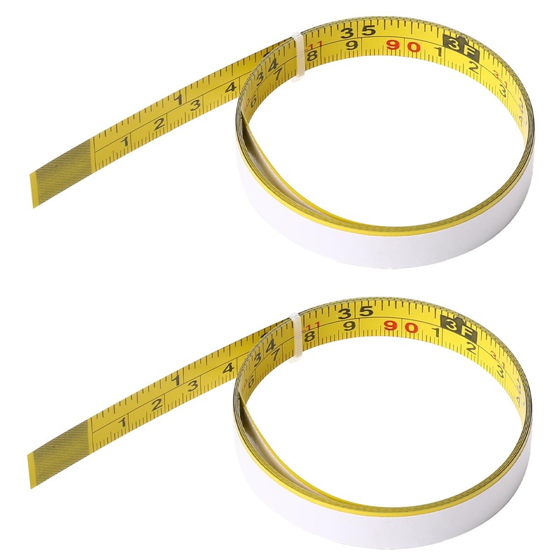 39 Inch Measure Tape with Adhesive Backing, 2 Pack Left