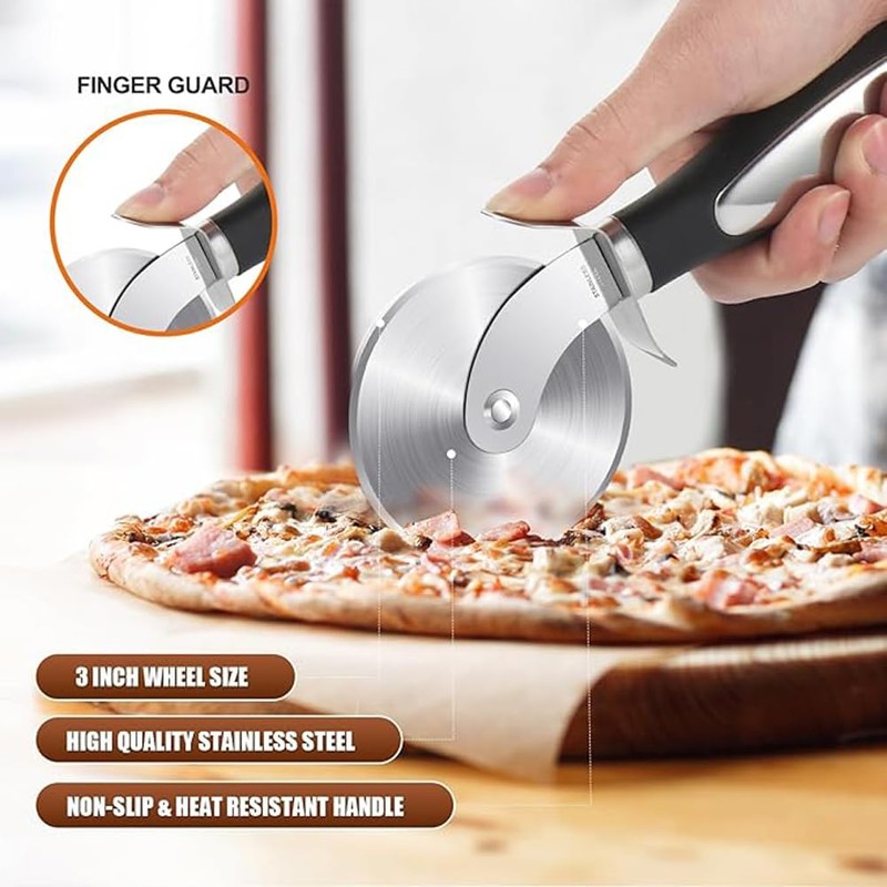 8.3 inch Pizza Cutter Wheel，Super Sharp Pizza Cutter, Pizza Slicer