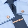 AMITER Initial Tie Clip and Cufflinks Set for Men, A-Z