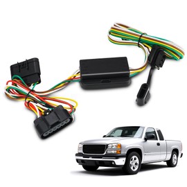55510 4-Pin Flat Trailer Wiring Harness Kit Compatible with Chevy Colorado 2004-2012, GMC Canyon 2004-2012, Isuzu I-280 I-290 I-350 I-370 2006-2008, 4-Way Connector Tow Hitch Wiring Harness