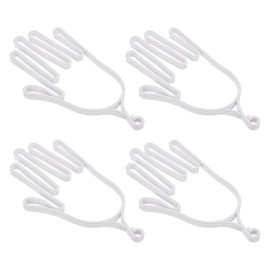 M METERXITY 4 Pack Golf Gloves Stretcher - Plastic Golf Gloves Holder Right and Left Hand, Light & Durable, Apply to Sports Gloves Maintenance (White)