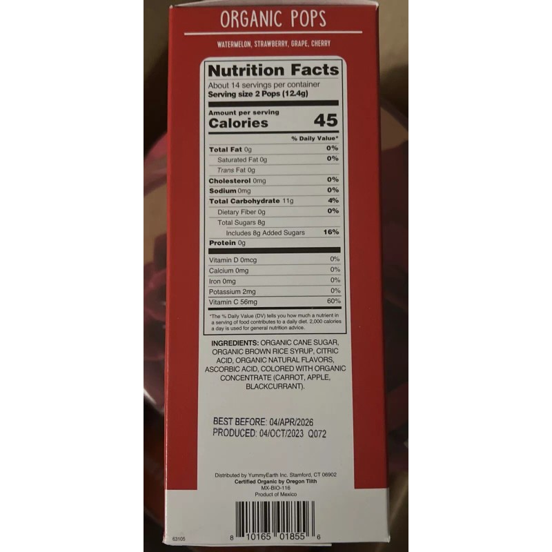 YummyEarth Yum Earth Organic Pops - 28 Valentines