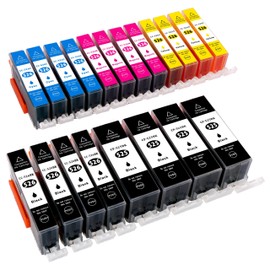 20 Printer Cartridges XL Expand Compressed with Chip for Canon Pixma MG5300 MG5350 You Get 4 x Canon PGI-525BK 4 x Canon CLI-526C 4 x Canon CLI-526M 4 x Canon CLI-526Y 4 x Canon CLI-526BK