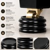 4-Piece Beech Wood Piano Caster Cups – Round Floor Protector