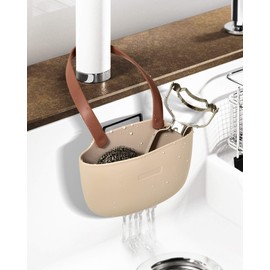 AOWOTO Sponge Holder Soap Hang Basket for Kitchen Bathroom Scrubber Dish Brush Sink Bags, Easy to Use No Installation Needed, Sink Caddy Pocket- Kitchen Accessories Organizer (set of 1)