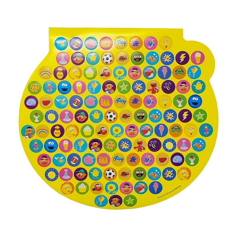 Sesame Street Shaped Sticker Book, Over 300 Stickers, 4 Sheets,