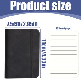 IKOPFLN 2 Pack Pocket Notebooks Small Notebook Diary Hardback Notepad Office Work Organizer A7