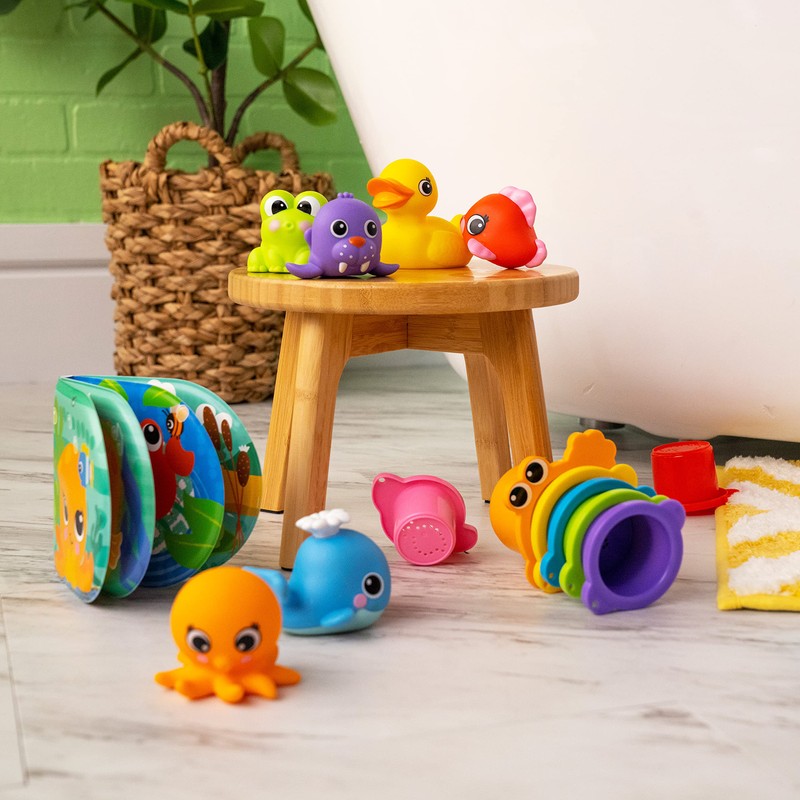 Bright Starts Splash, Splash Baby 15pc Bath Set - Waterproof