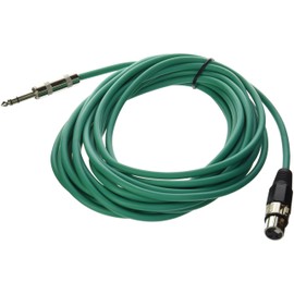 Seismic Audio - SATRXL-F25Green - 25 Foot Green XLR Female to 1/4 Inch TRS Patch Cable Snake Cords - Balanced