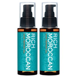 Rich Moroccan Hair Repair Oil, 2.7 fl oz (80 ml) x 2, 6 Month Supply, Argan Oil, Made in Japan, Hair Oil, Moroccan Oil