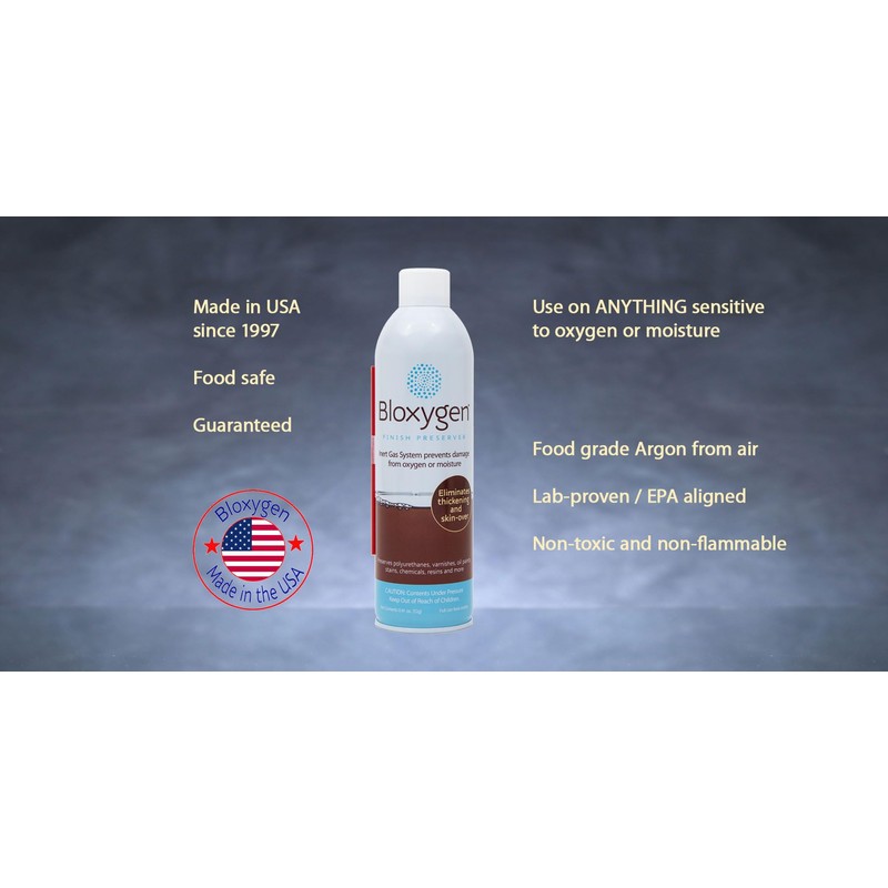 Bloxygen Preserver. Spray, Seal, and Store. 1 can Pack. Inert