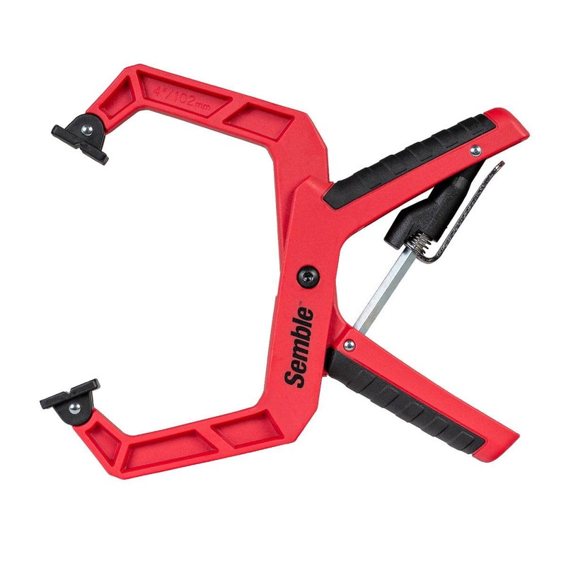 SEMBLE Ratcheting Clamp For Woodworking, 4 Inch, Quick-Release Wood Clamp